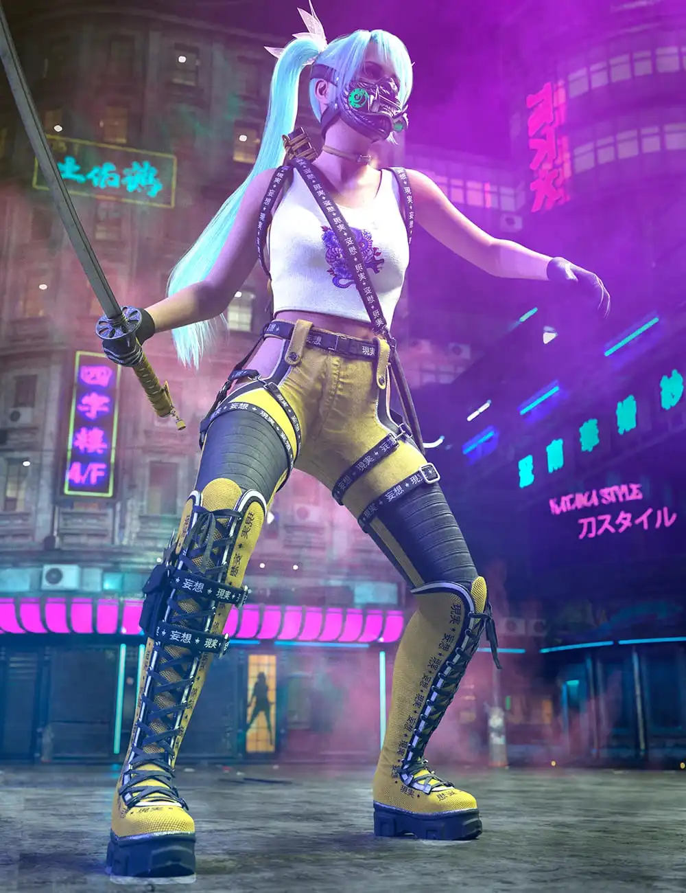 Katana Poses for Genesis 8 Females_DAZ3DDL