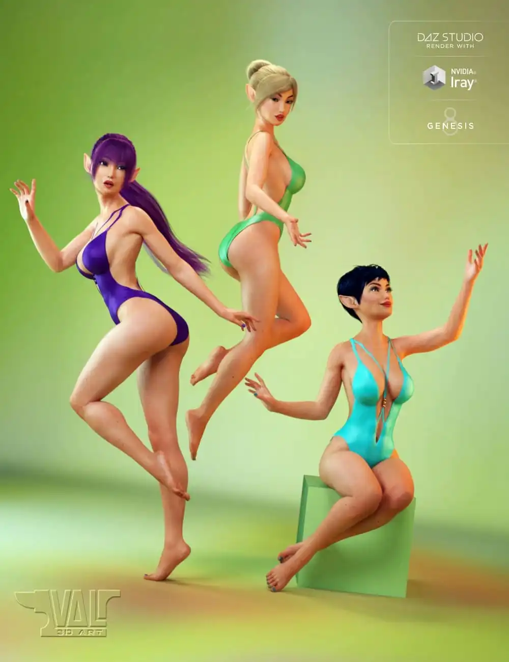 Pixie Charm Poses for Genesis 8 Female(s)_DAZ3D下载站
