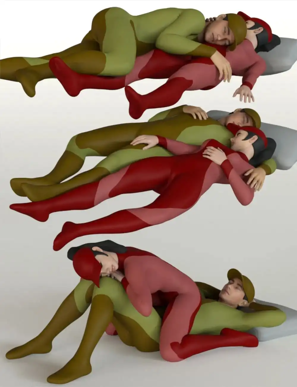 Sleeping Pose Pairs for Genesis 8_DAZ3DDL