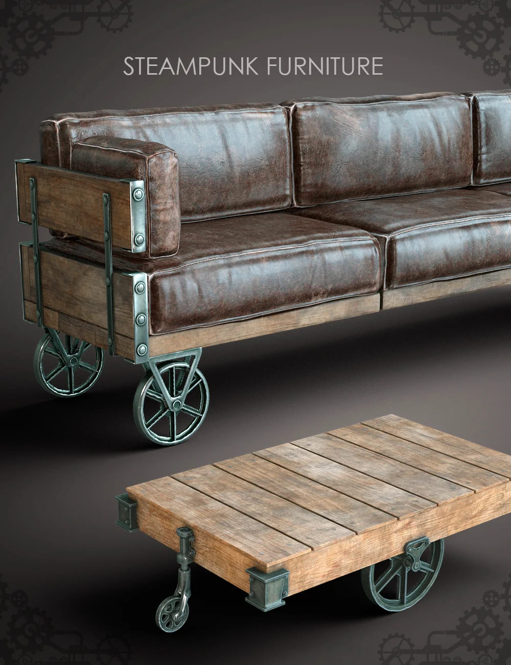 Steampunk Furniture_DAZ3D下载站