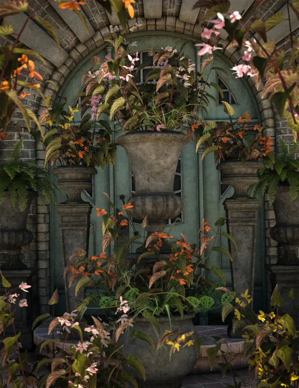 Tropical Flowers – Dragon Wing Begonia Plants_DAZ3DDL
