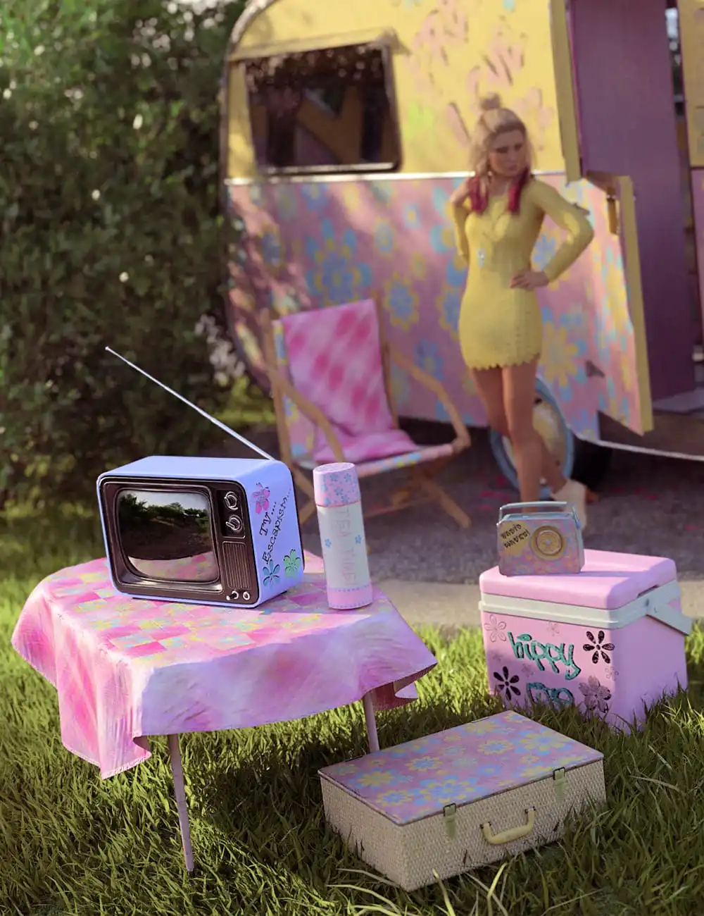 Vintage Caravan Props_DAZ3DDL
