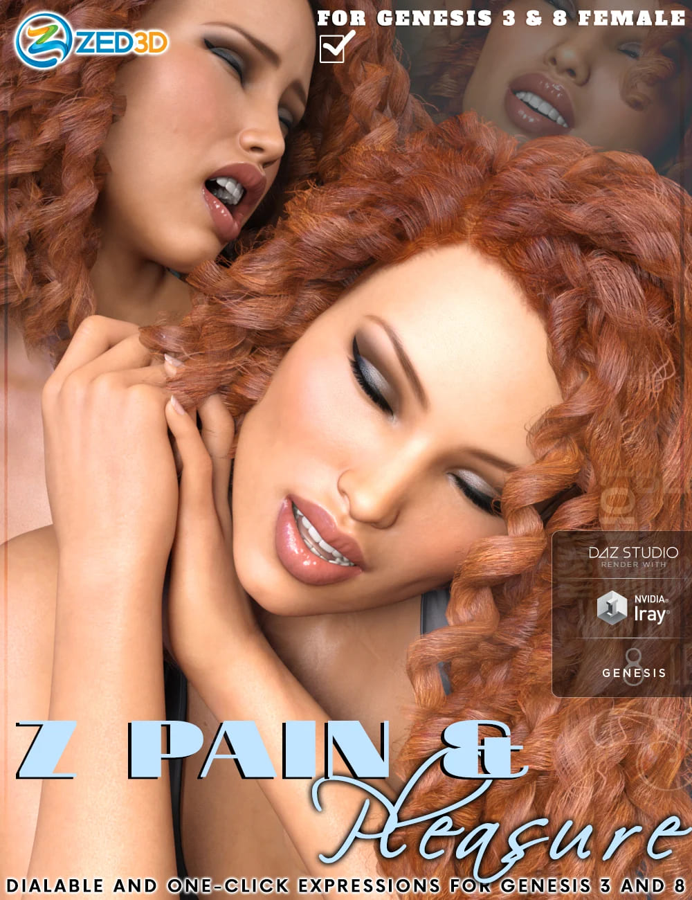 Z Pain and Pleasure Expressions for Genesis 3 and 8 Female_DAZ3DDL