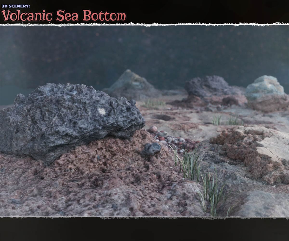 3D Scenery: Volcanic Seabottom for Poser and Daz Studio_DAZ3D下载站