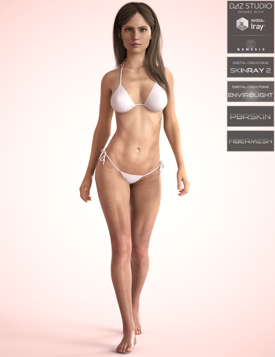 Anatomically Correct: Sabrina for Genesis 3 and Genesis 8 Female (8.1)_DAZ3D下载站
