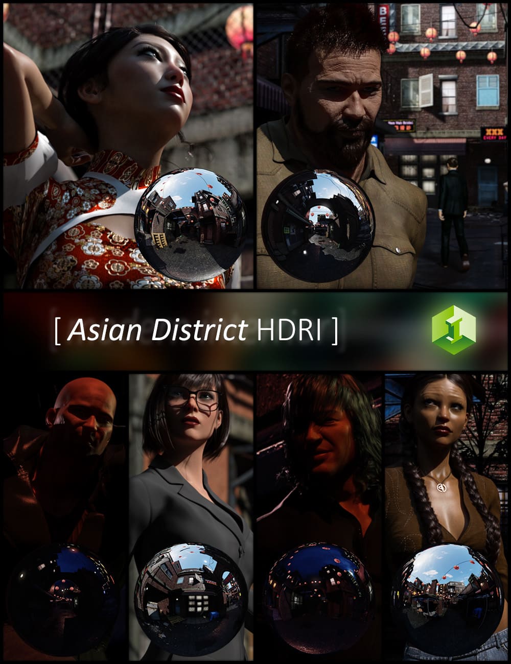 Asian District HDRI_DAZ3D下载站