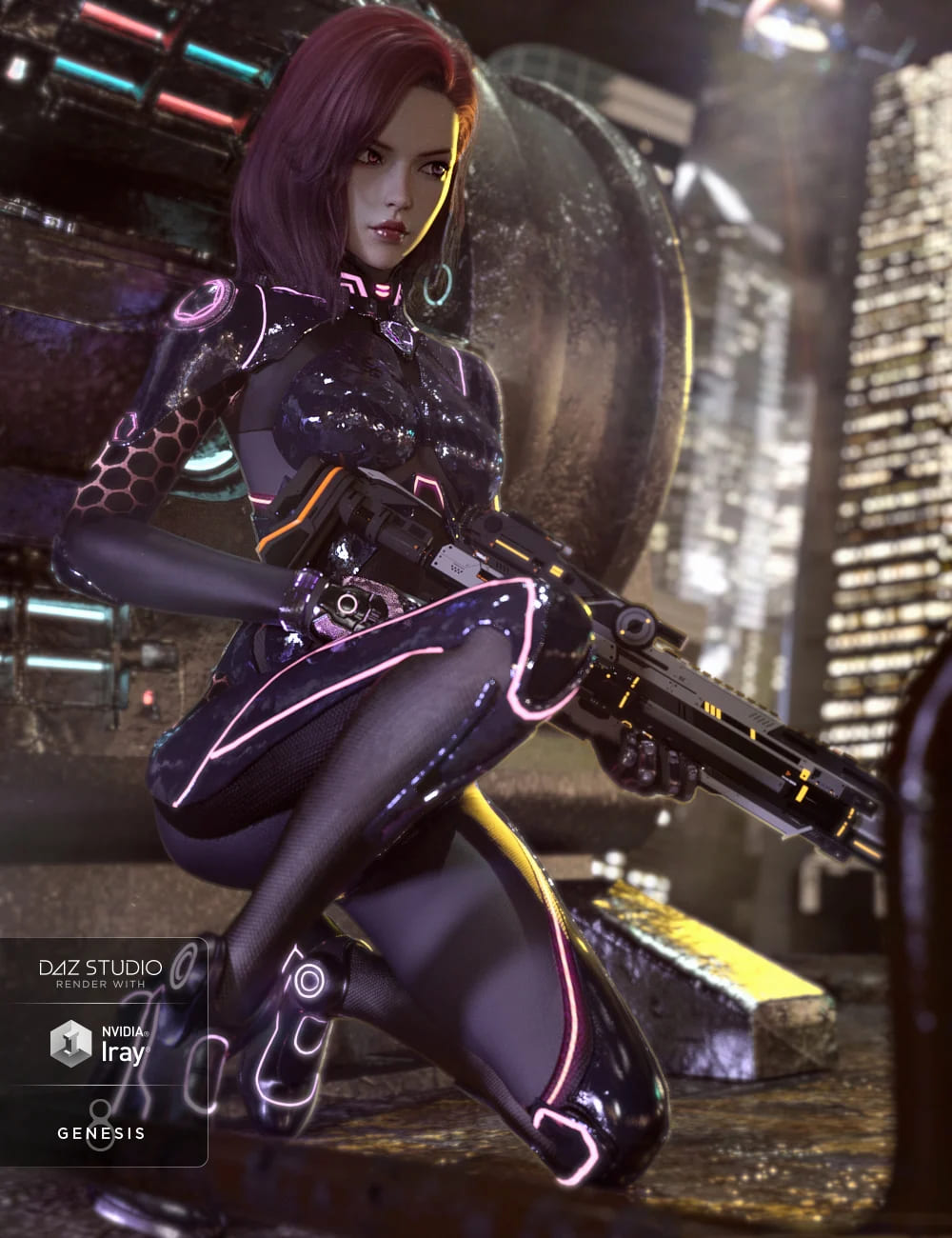 CR Sci-fi Suit for Genesis 8 Females_DAZ3D下载站