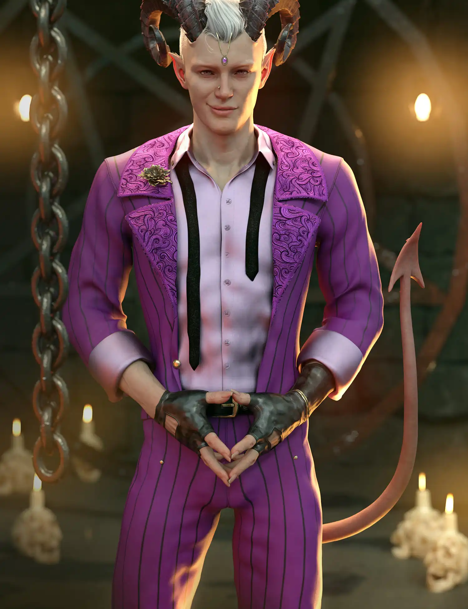 dForce Lucidity Outfit for Genesis 8.1 Males_DAZ3D下载站
