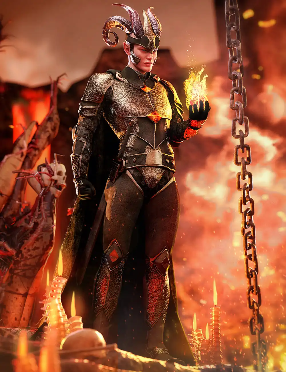 dForce Rage Armor for Genesis 8.1 Males_DAZ3DDL