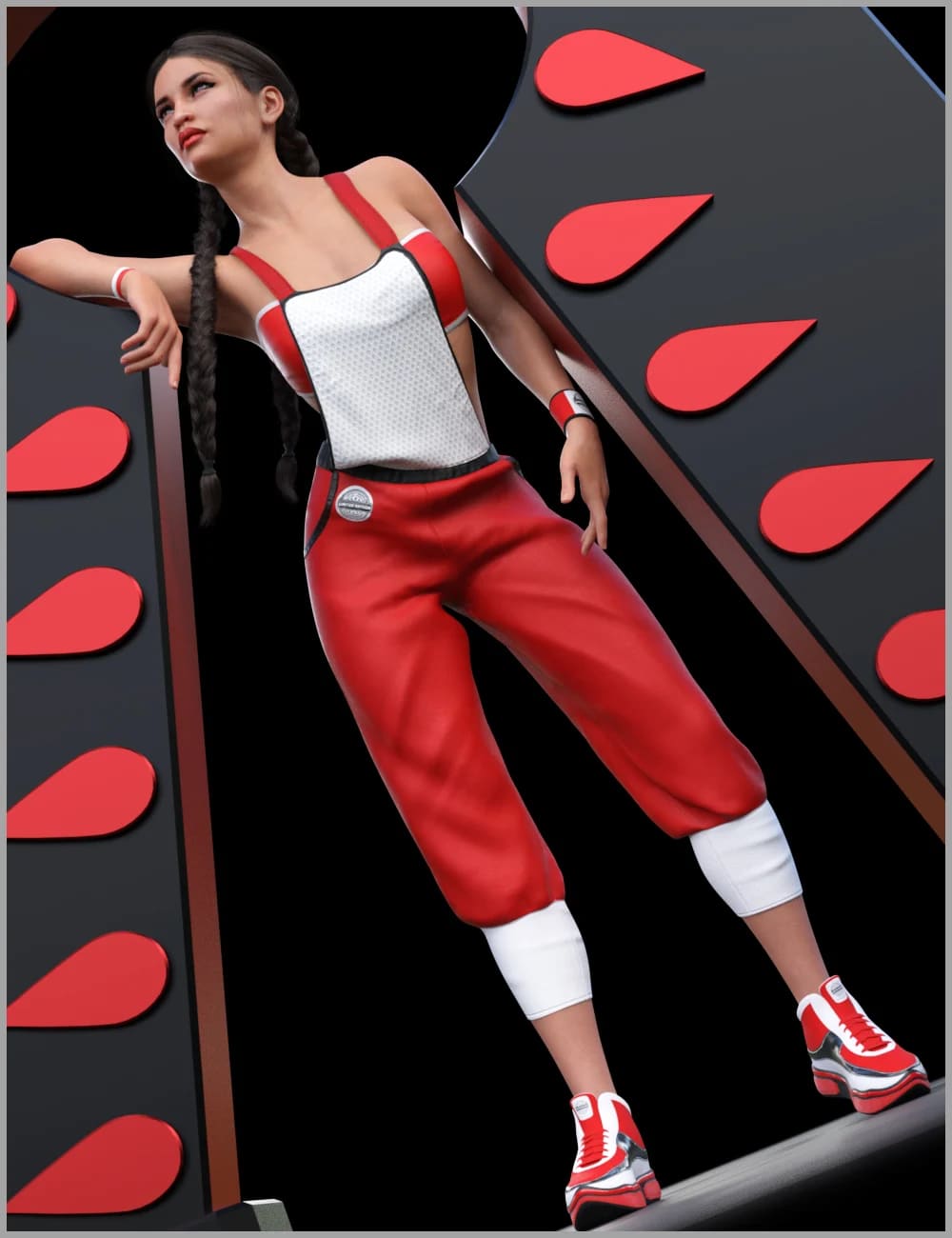 dForce Street Overalls Outfit for Genesis 8 Females_DAZ3D下载站