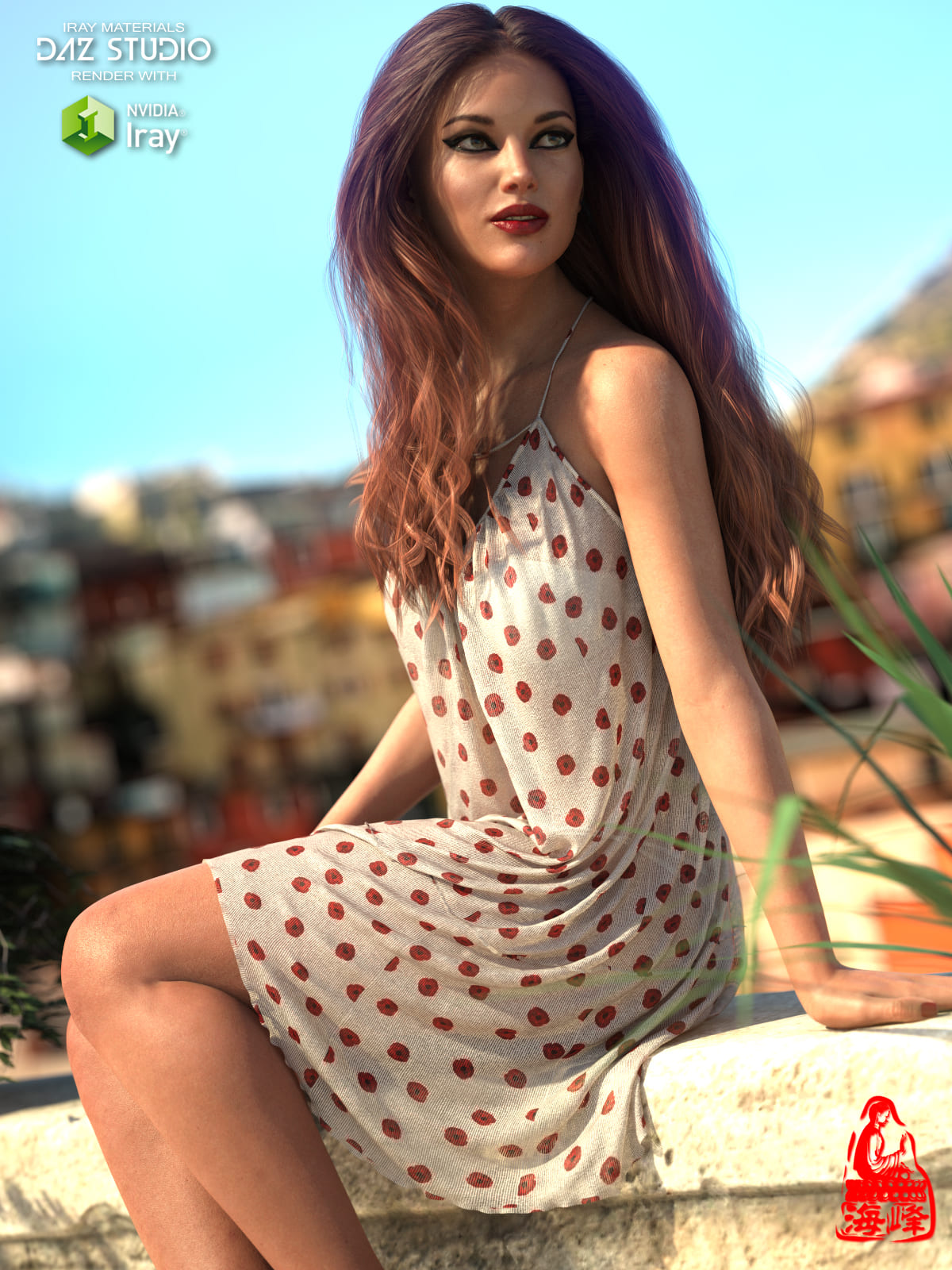 dForce Sweet Mini Dress for Genesis 8 Female(s)_DAZ3D下载站