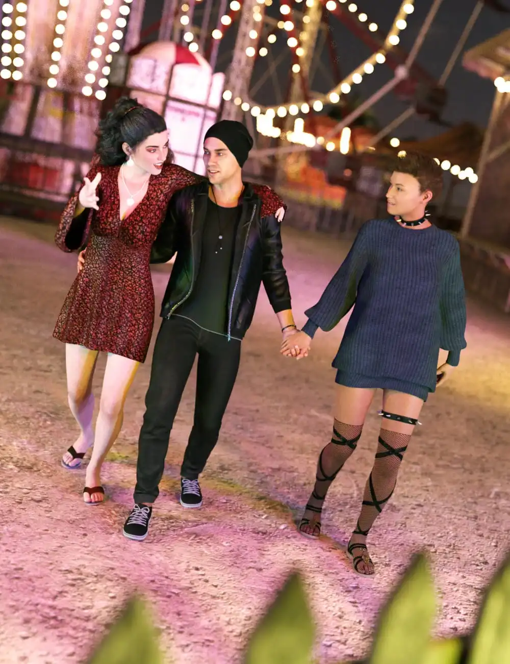 FF’s Triad Romance Poses for Genesis 8_DAZ3D下载站