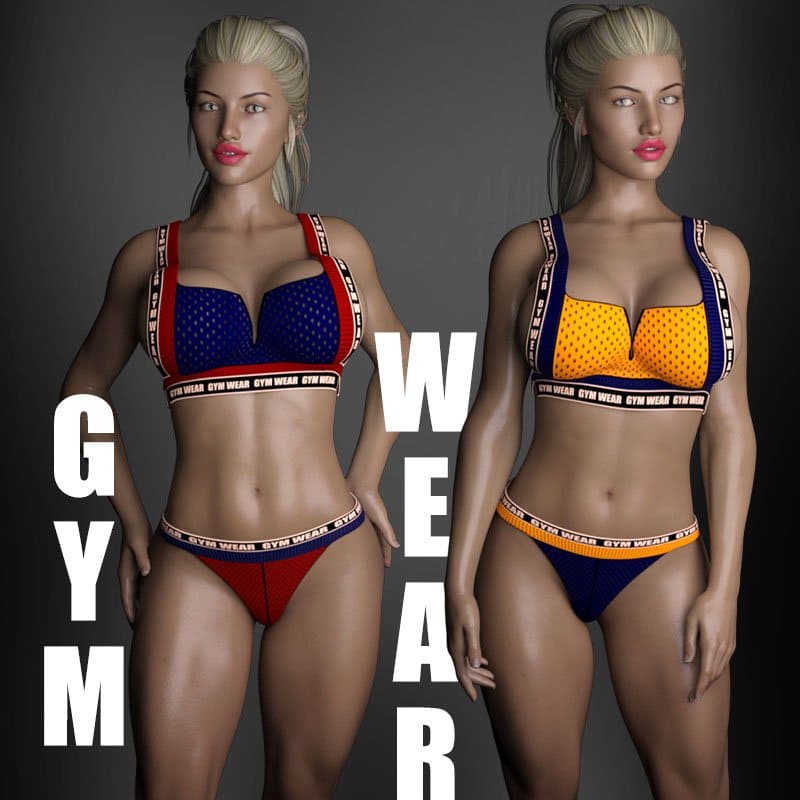 Gym Wear + Poses For G8f_DAZ3D下载站