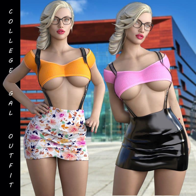 Hot College Gal Outfit G8f_DAZ3D下载站