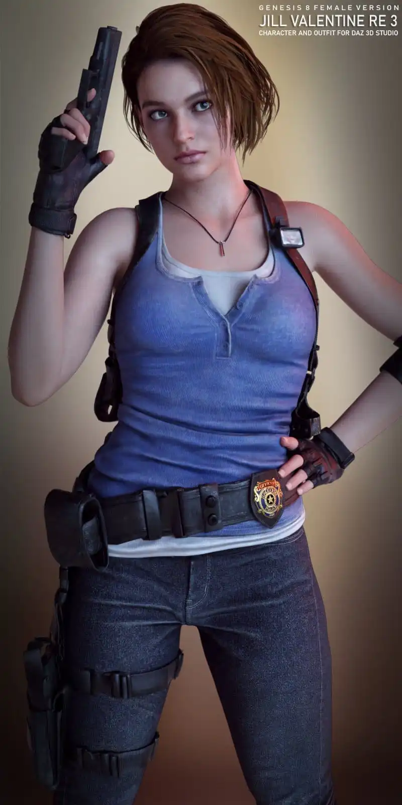 Jill Valentine RE 3 For G8F_DAZ3D下载站