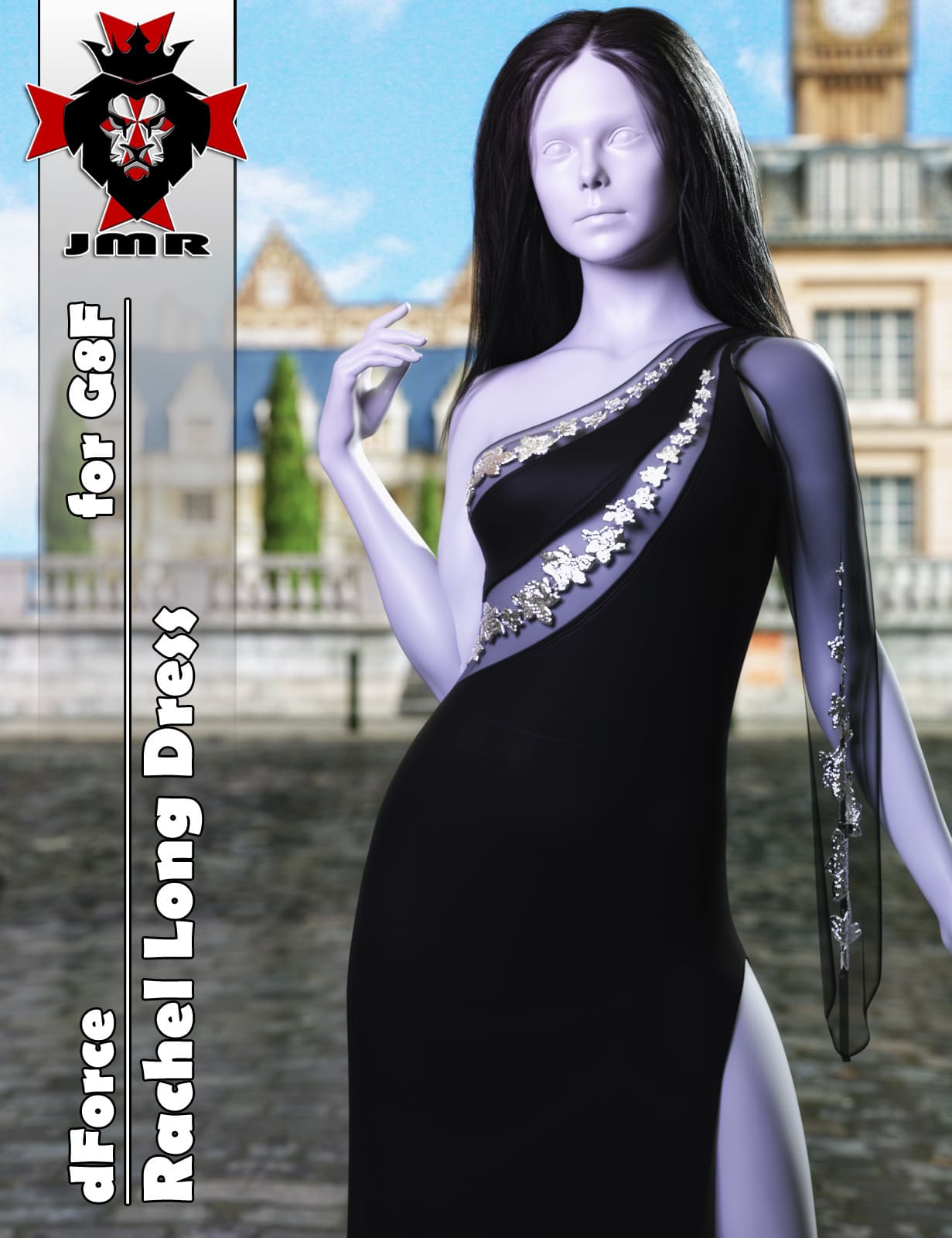 JMR dForce Rachel Long Dress for G8F_DAZ3D下载站