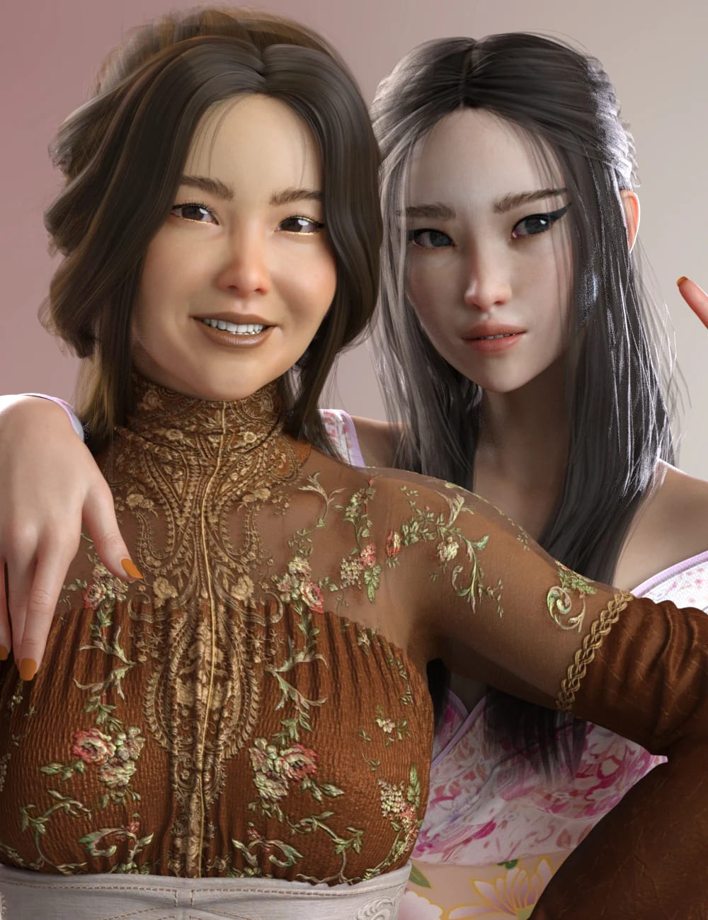 Lian and Hanako Zhao HD for Genesis 8 Female_DAZ3D下载站