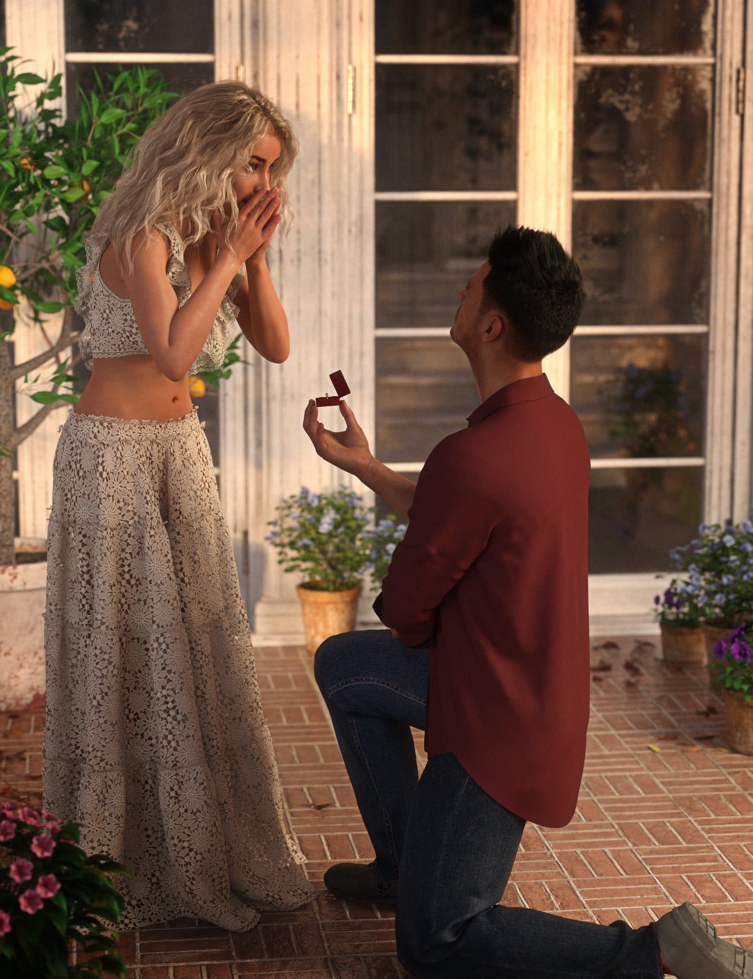Pop The Question Props, Poses and Expressions For Genesis 8 and Genesis 8.1_DAZ3DDL