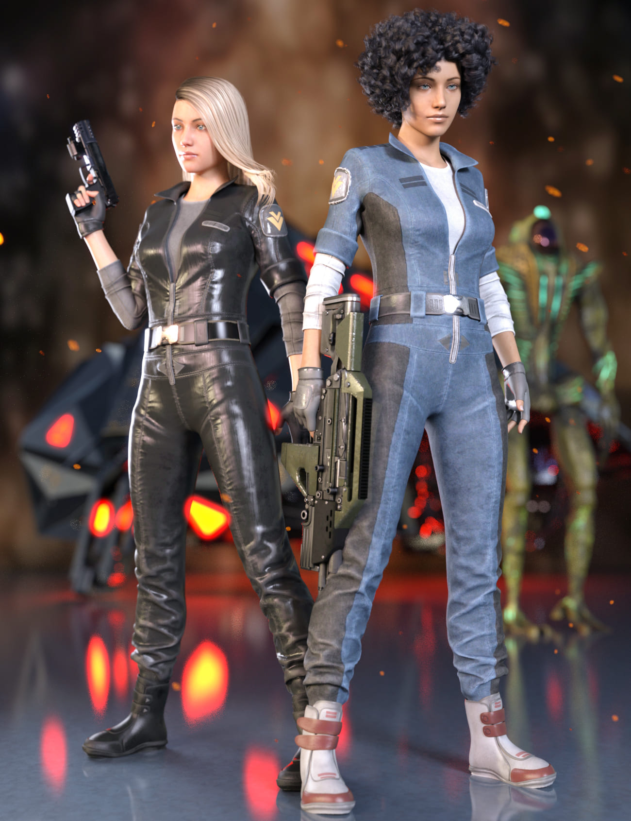 Sci-Fi Retro Outfit for Genesis 8 Females_DAZ3DDL