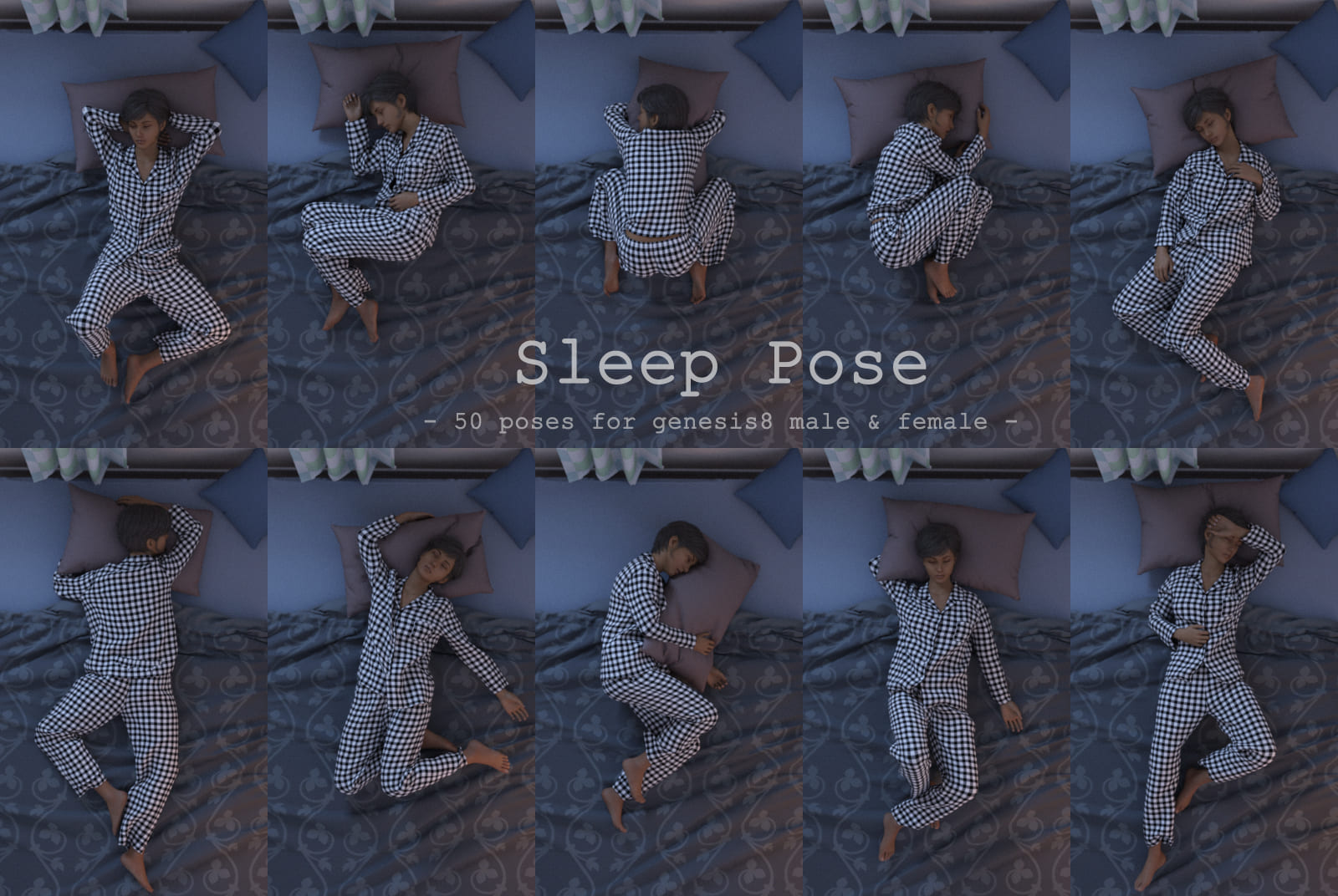 Sleep Pose_DAZ3D下载站
