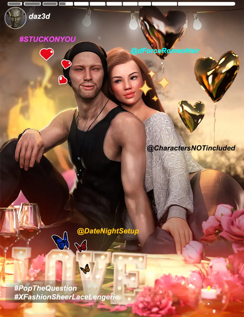 Stuck on You Bundle_DAZ3DDL