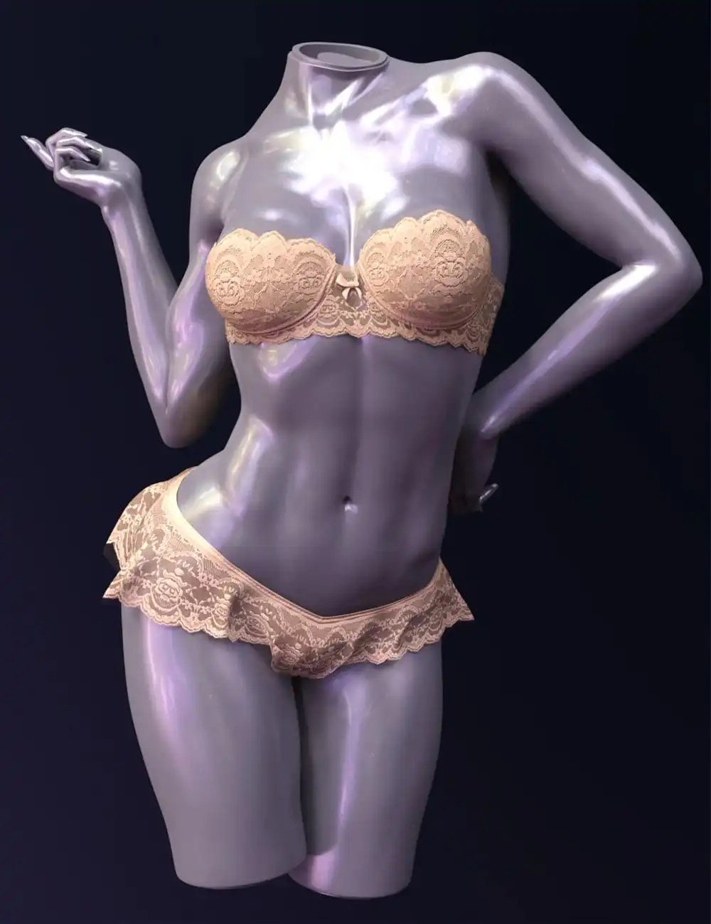 X-Fashion Sheer Lace Lingerie Genesis 8 Female_DAZ3DDL