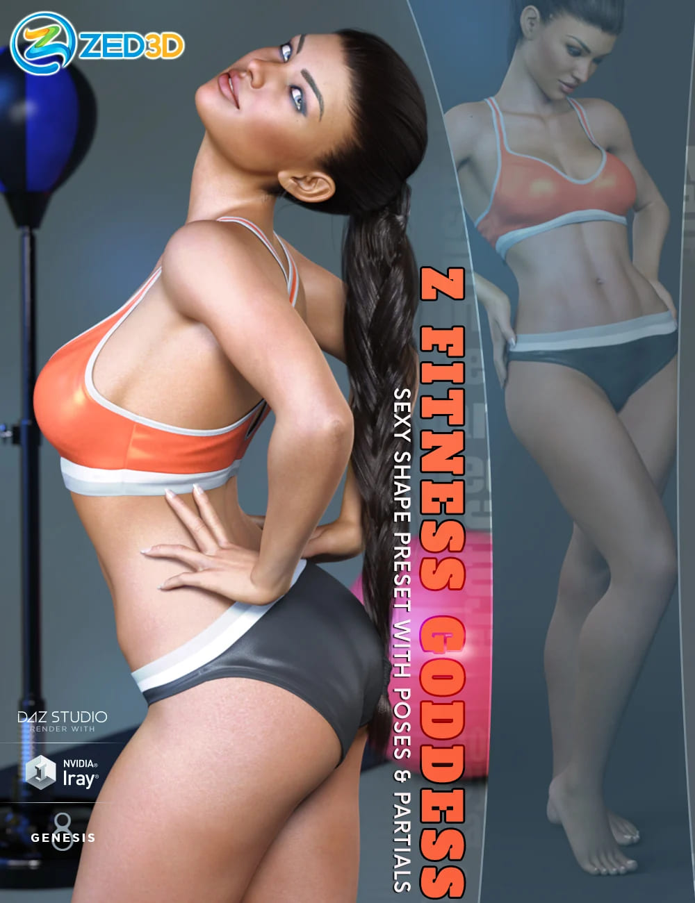 Z Fitness Goddess Shape Preset and Poses for Genesis 8 Female_DAZ3D下载站