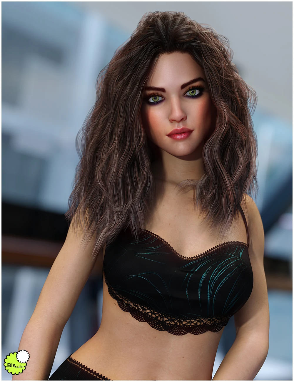 Biscuits Kit Hair with dForce for Genesis 8 Female_DAZ3DDL
