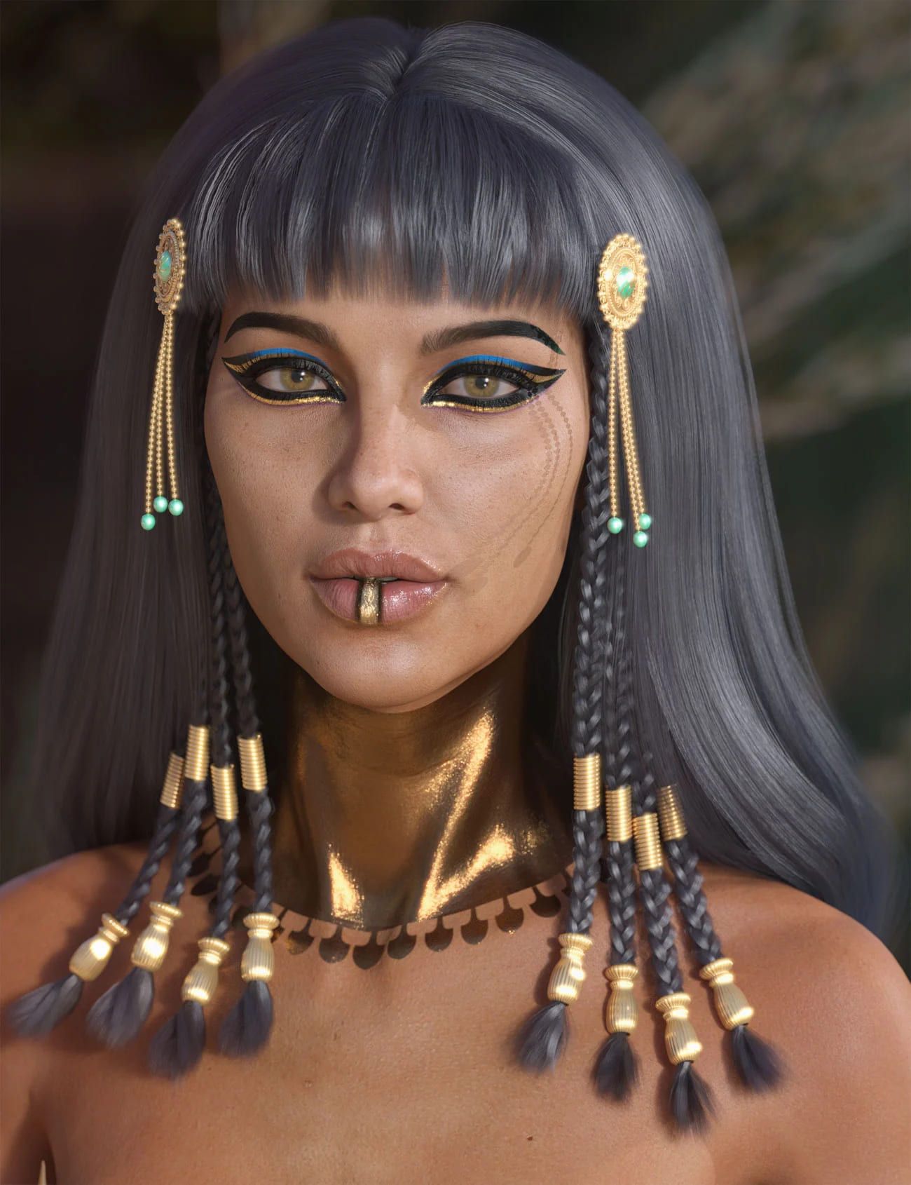 Cleo Hair for Genesis 3 and 8 Female(s)_DAZ3D下载站