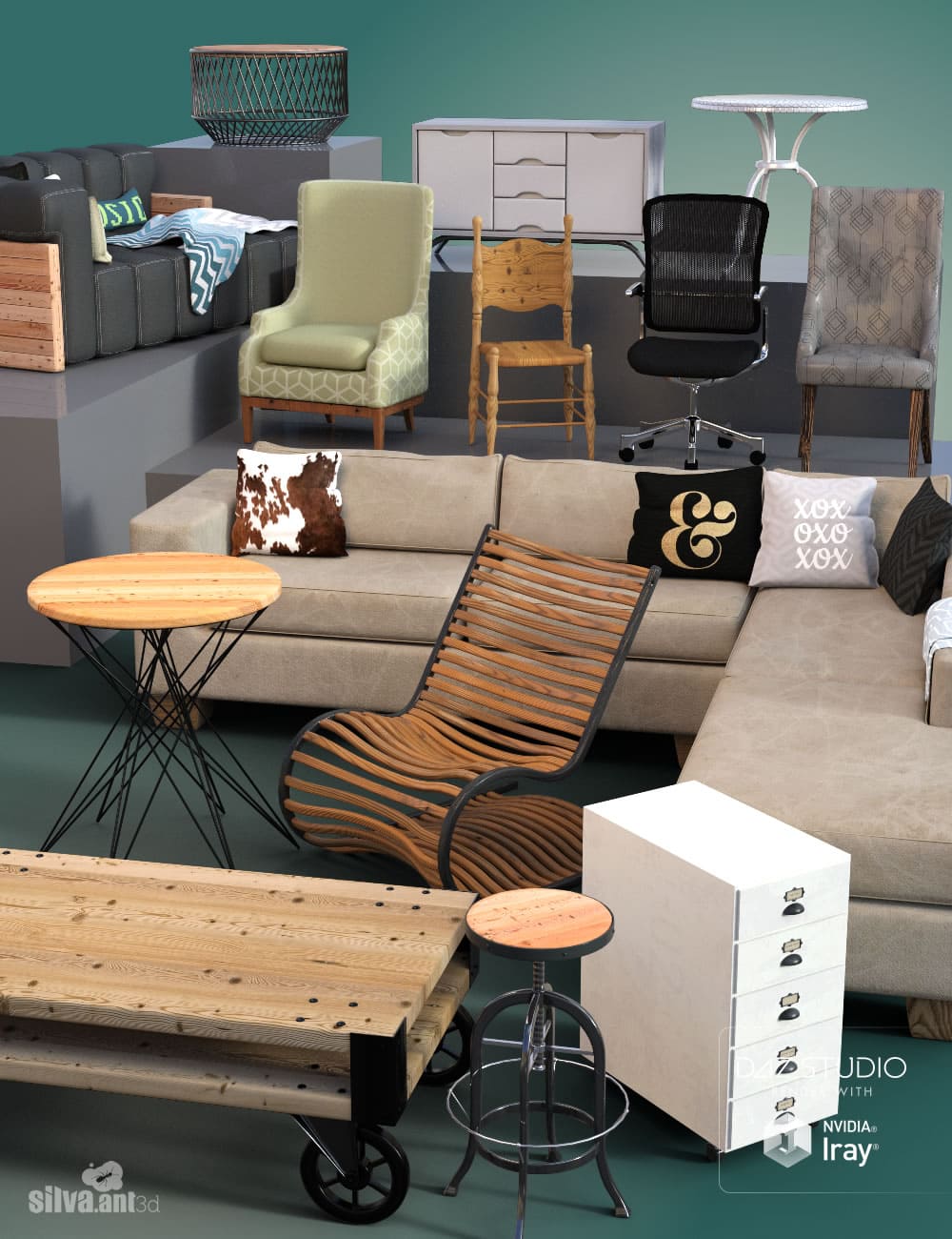 Collection of Furniture_DAZ3D下载站