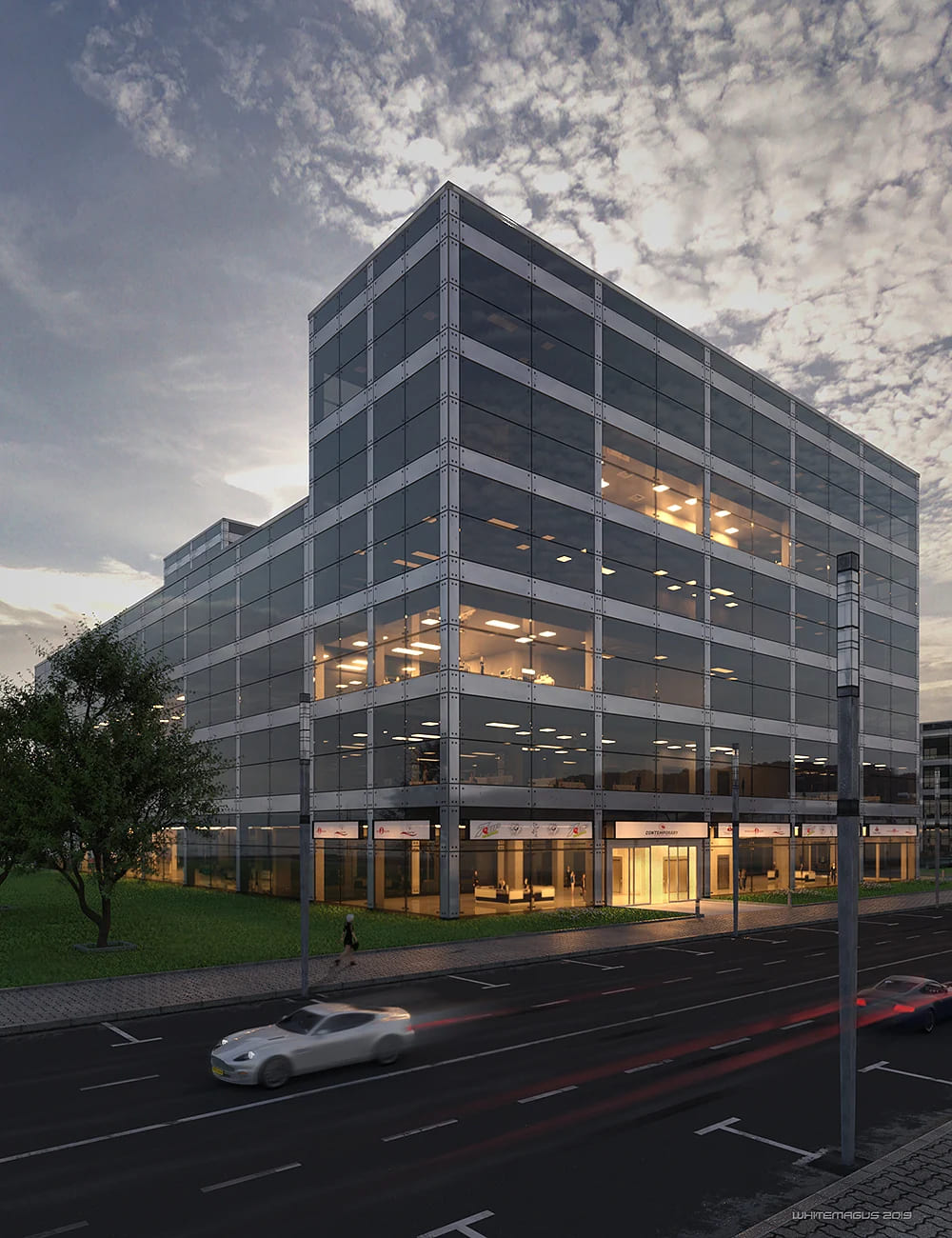 Contemporary Office Building Revitalized_DAZ3D下载站