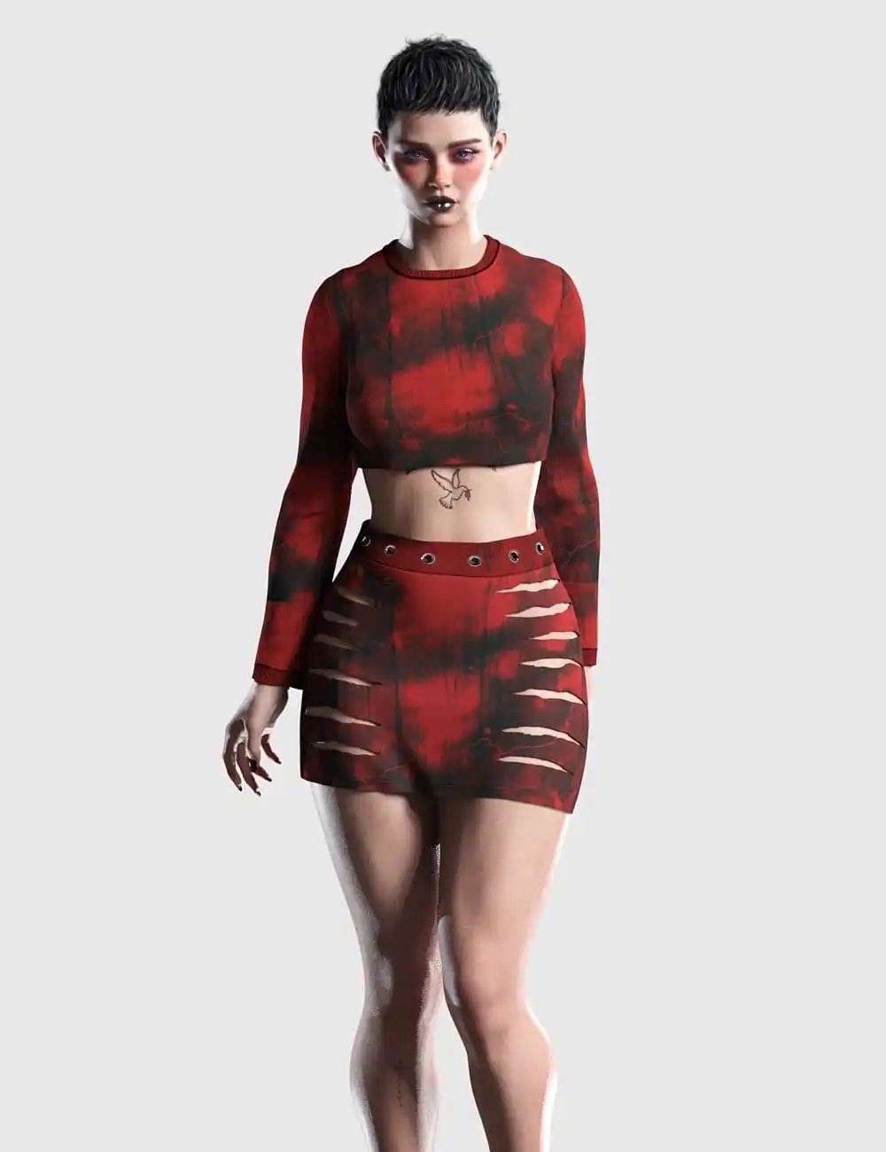 dForce Casual Crop Outfit Textures_DAZ3DDL