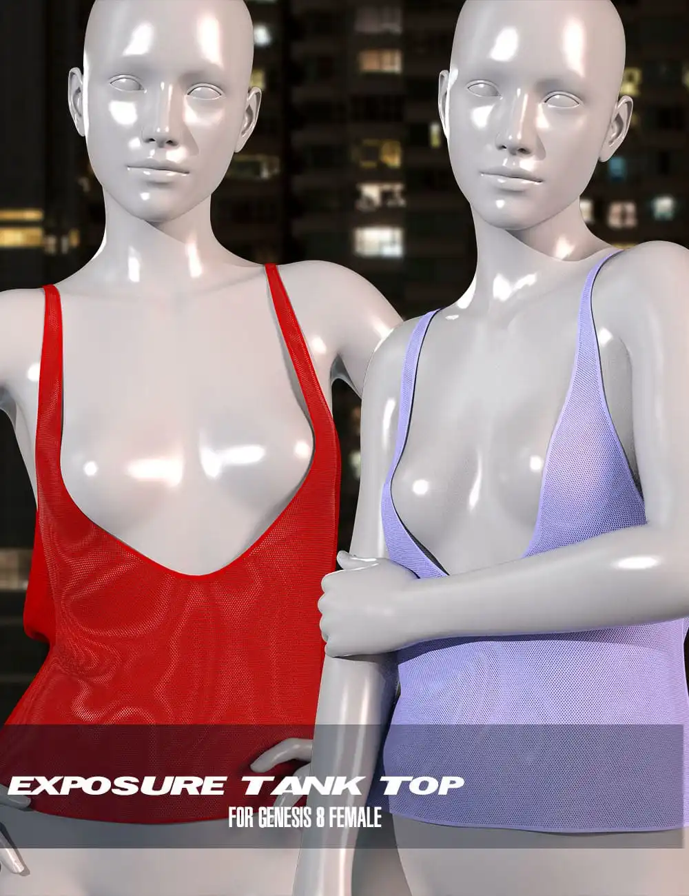 dForce Exposure Tank Top for Genesis 8 Female_DAZ3D下载站