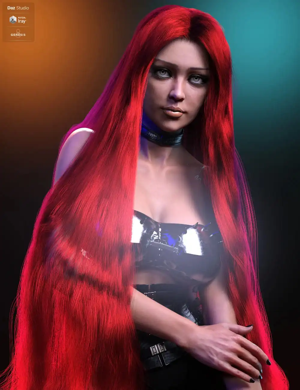 dForce Hel Hair for Genesis 8.1 Female_DAZ3DDL