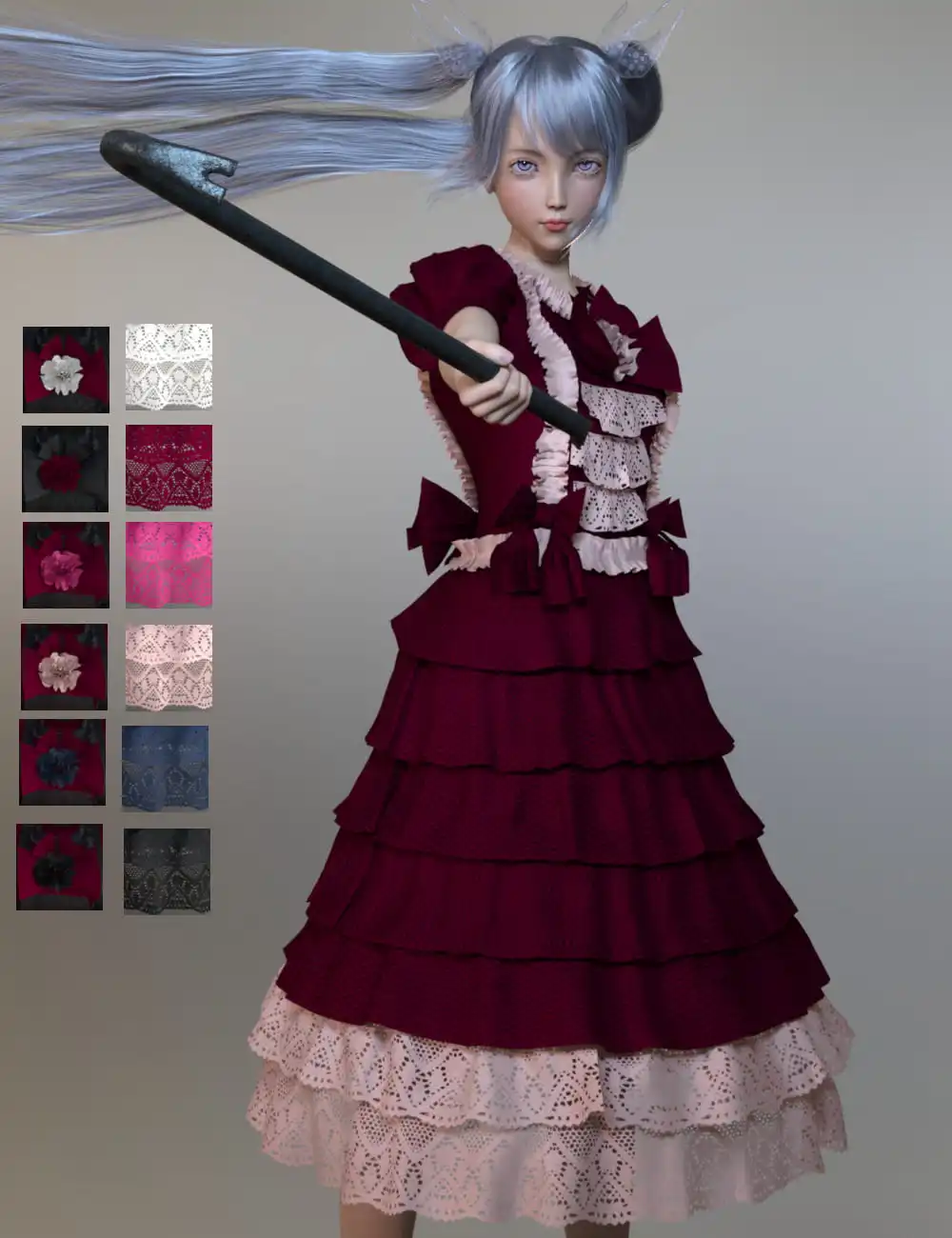dForce Princess Dress for Genesis 8 Female(s)_DAZ3DDL