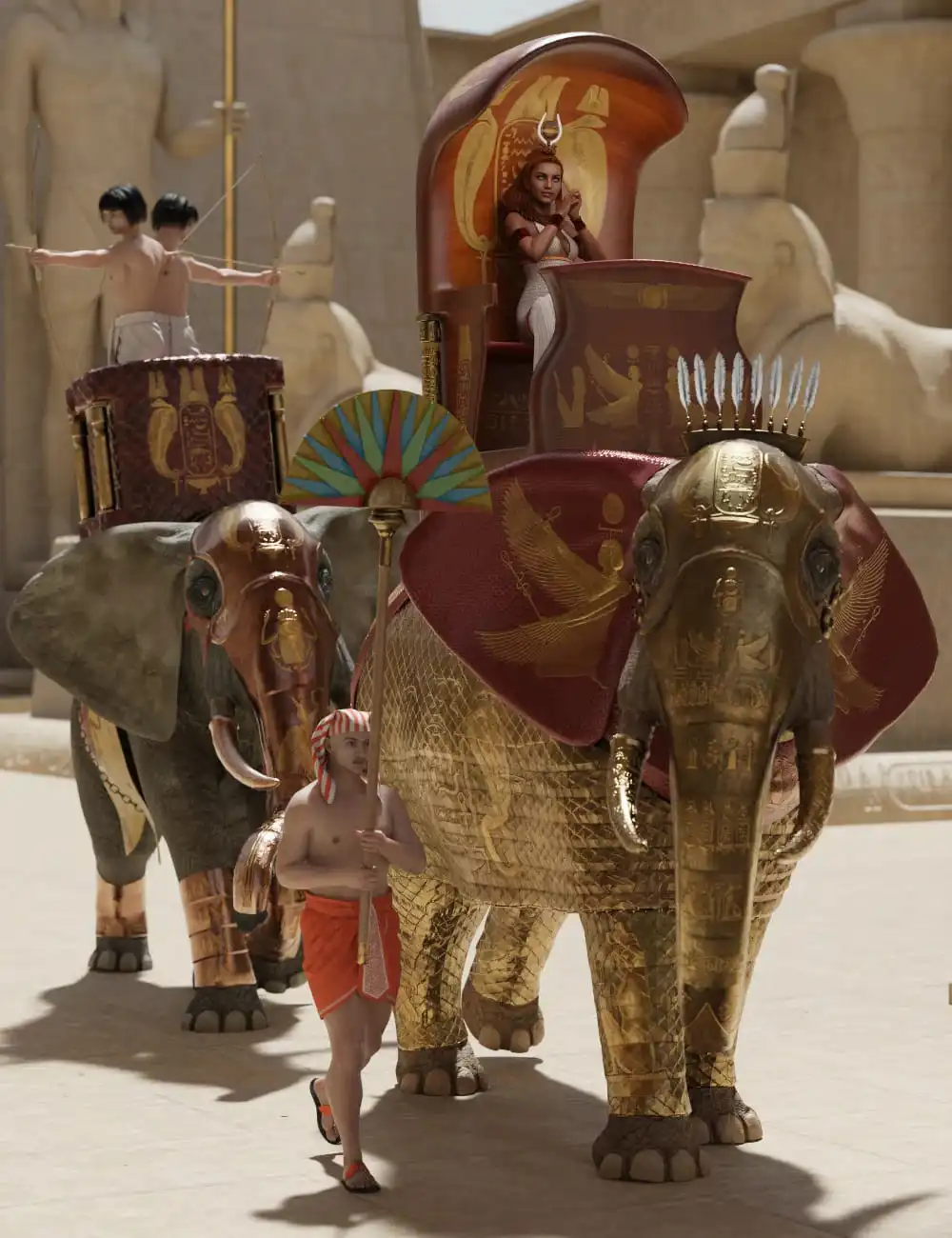 Egyptian Elephant Warrior for African Elephant_DAZ3DDL