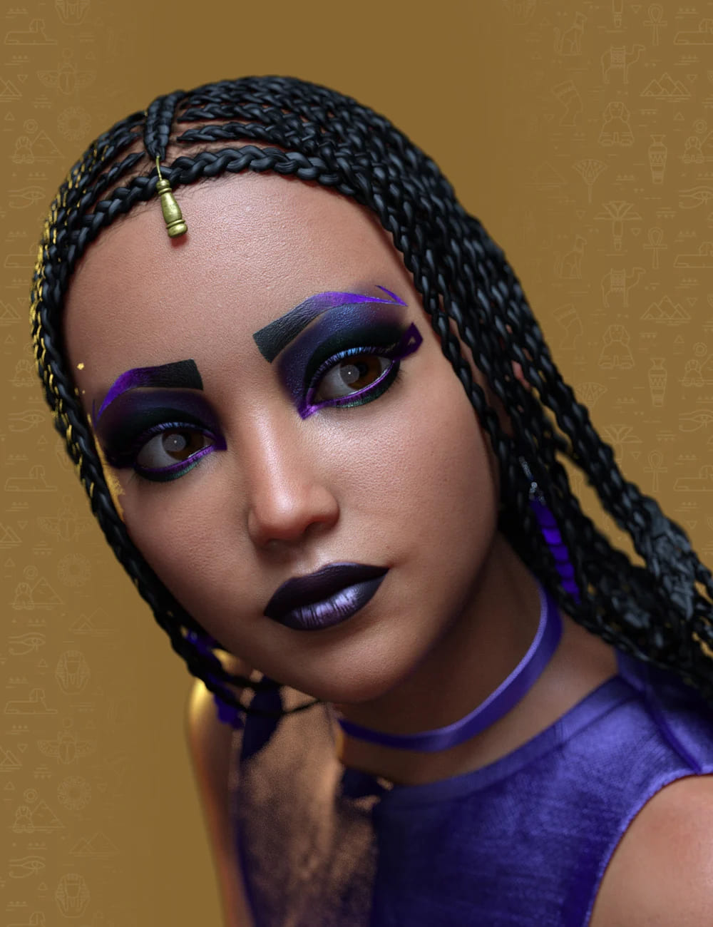 Extreme Closeup Cleo Style Geoshell Makeups for Genesis 8 Female(s)_DAZ3D下载站