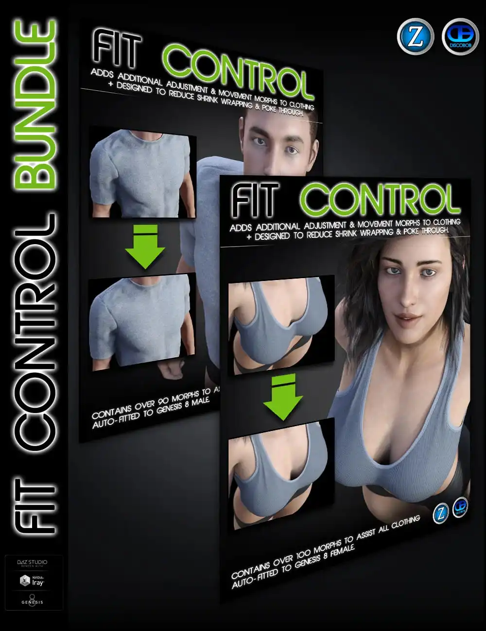 Fit Control Bundle for Genesis 8 Female(s) and Male(s) (Update Genesis 8.1)_DAZ3DDL
