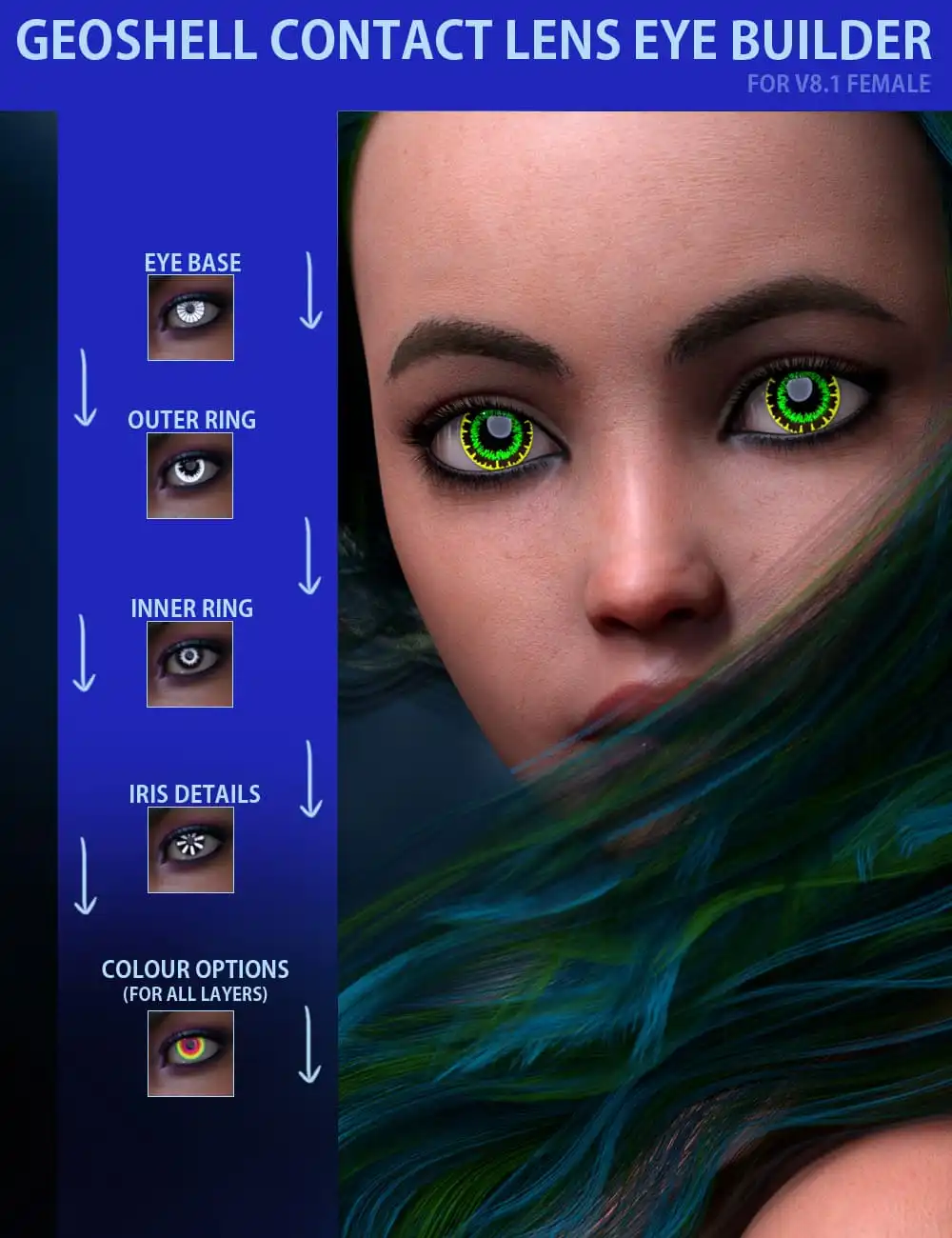 Geoshell Contact Lens Builder for Victoria 8.1_DAZ3D下载站