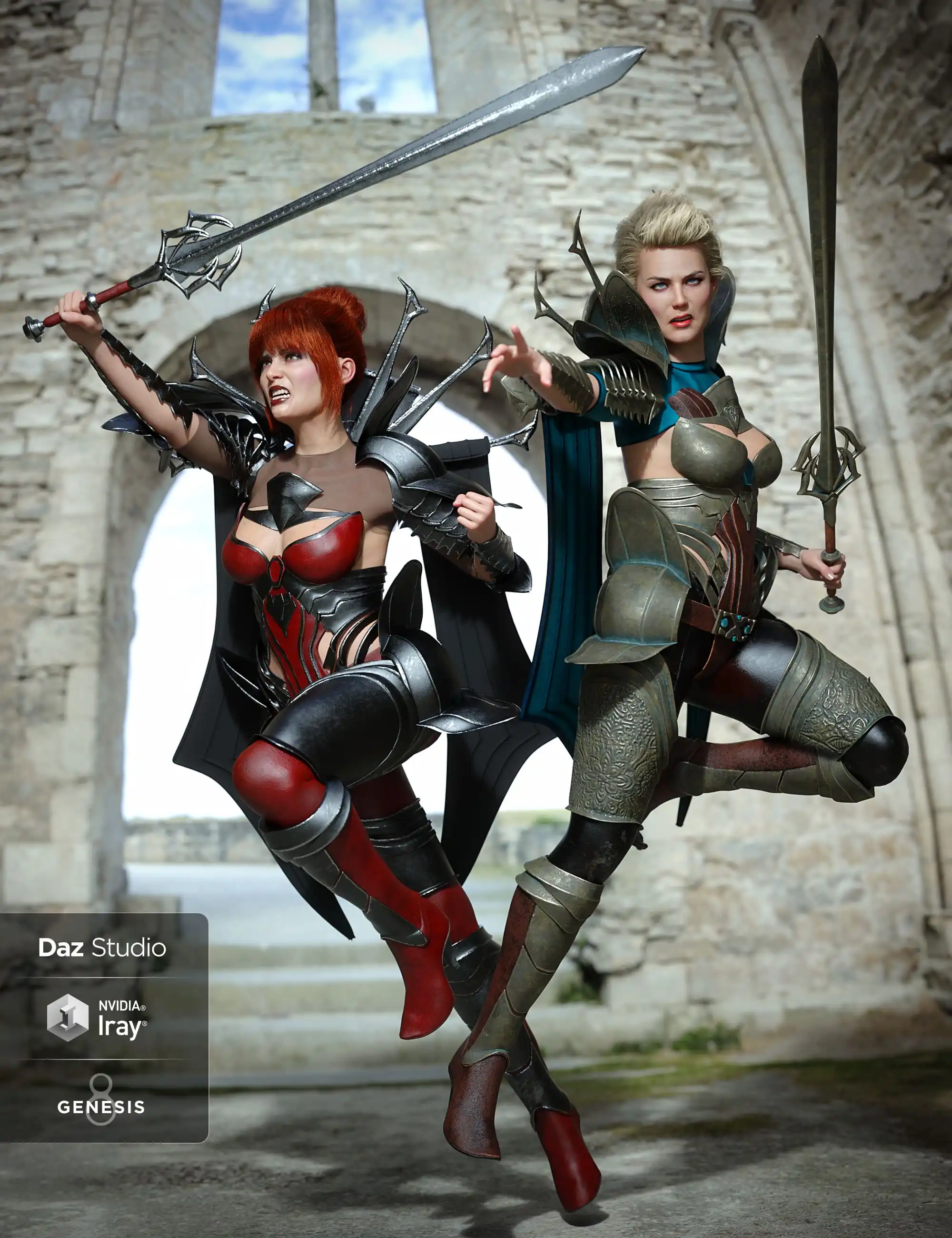 Iron Warrior Outfit Textures_DAZ3D下载站