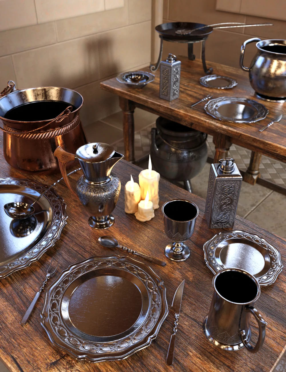 Medieval Kitchenware_DAZ3D下载站