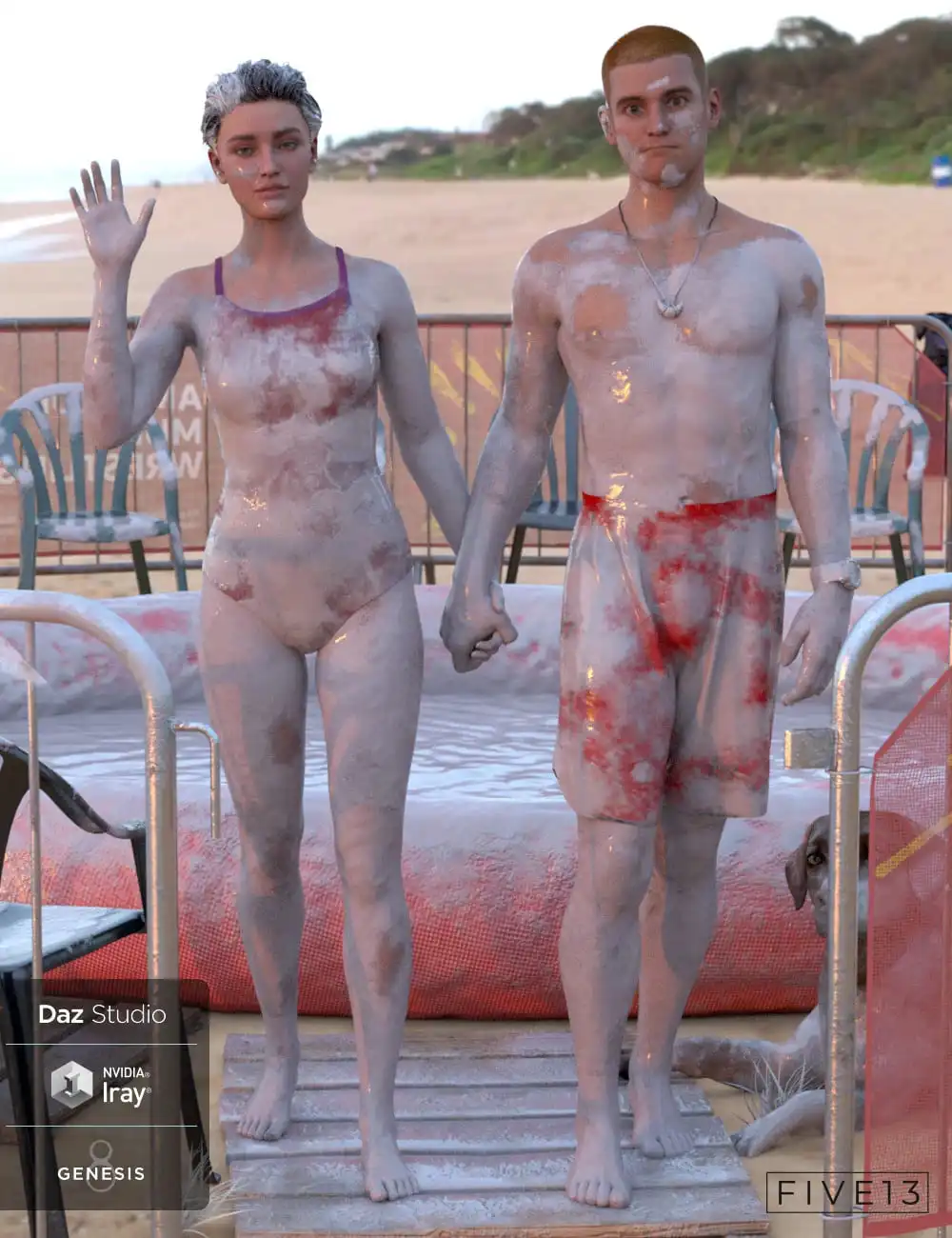 Mud and Mud Wrestling Props for Genesis 8 and 8.1_DAZ3DDL