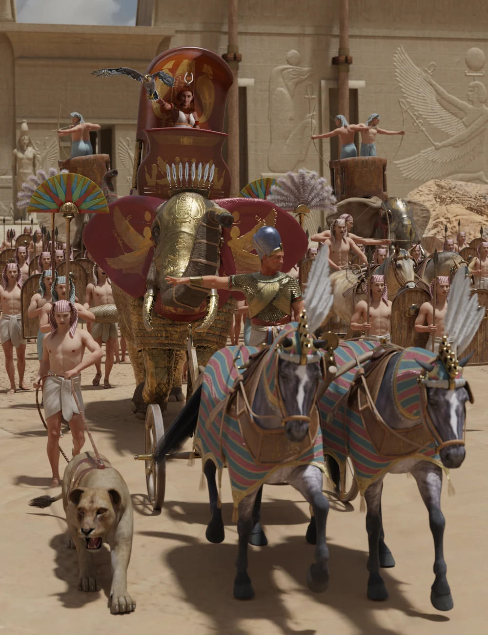 Pharaoh At War Weapons Props and Poses_DAZ3D下载站