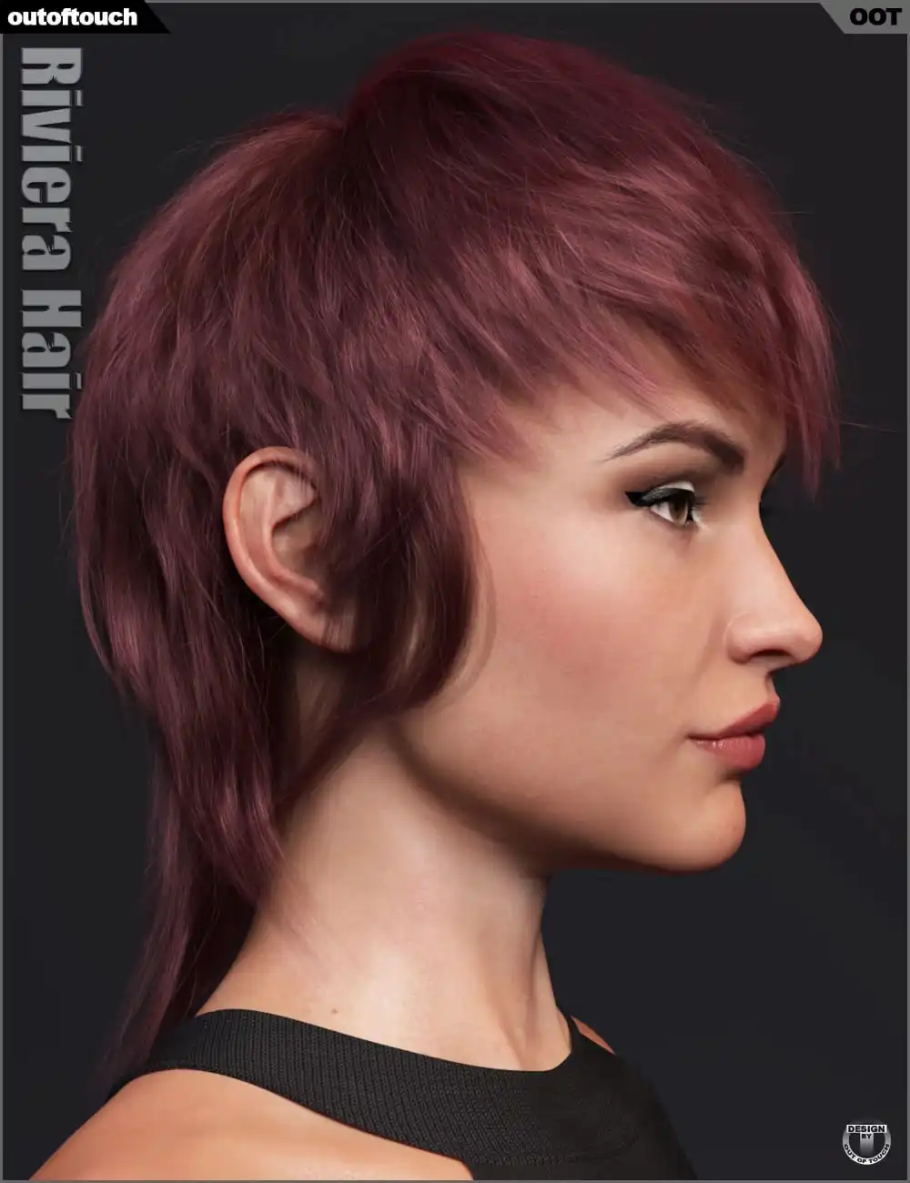 Riviera Hair for Genesis 3 and 8_DAZ3DDL