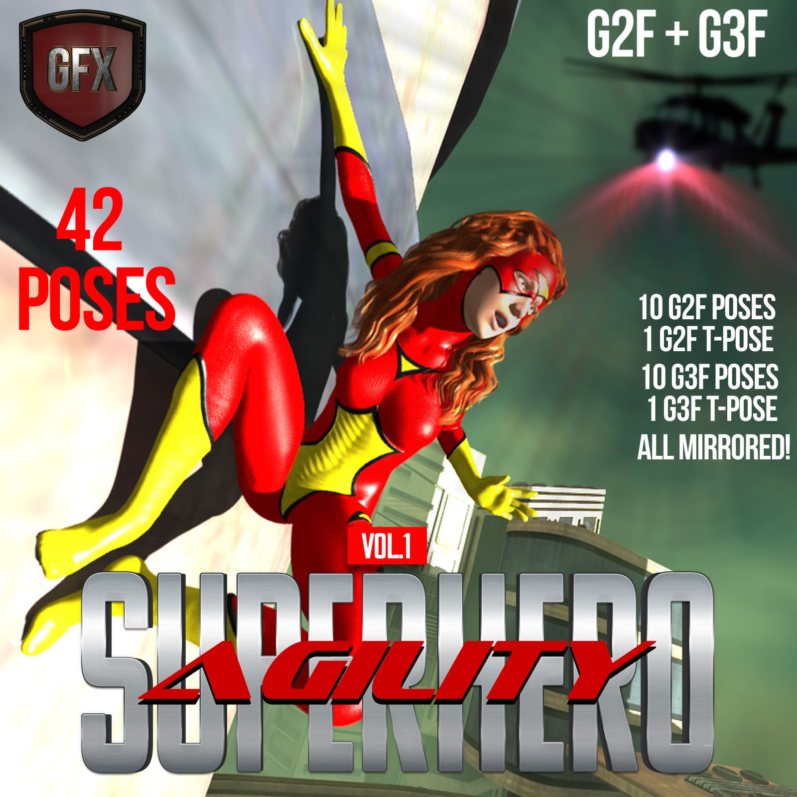 SuperHero Agility for G2F & G3F Volume 1_DAZ3DDL