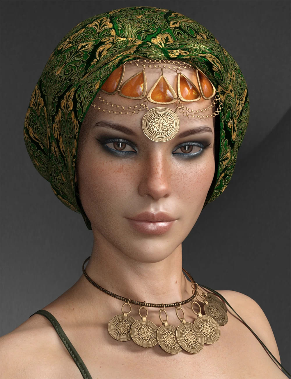 X Fashion Headpiece and Accessories for Genesis 8 Females_DAZ3D下载站