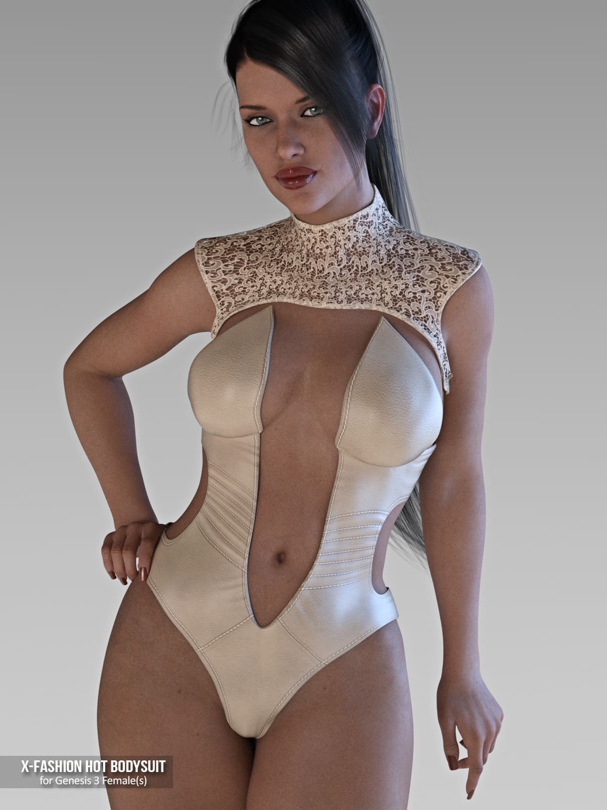 X-Fashion Hot Bodysuit for Genesis 3 Females_DAZ3D下载站