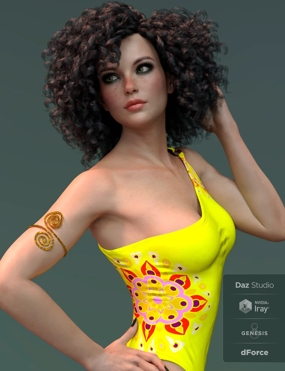 X-Fashion Mandala Swimsuit for Genesis 8 Female(s)_DAZ3DDL