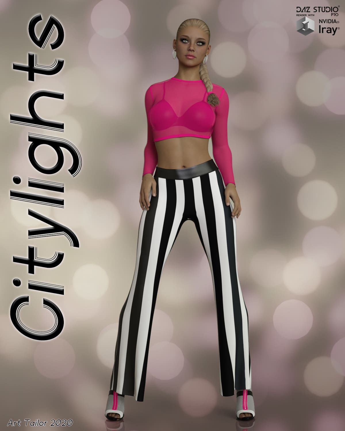Citylights dforce Pantsuit for Genesis 8 Females_DAZ3D下载站