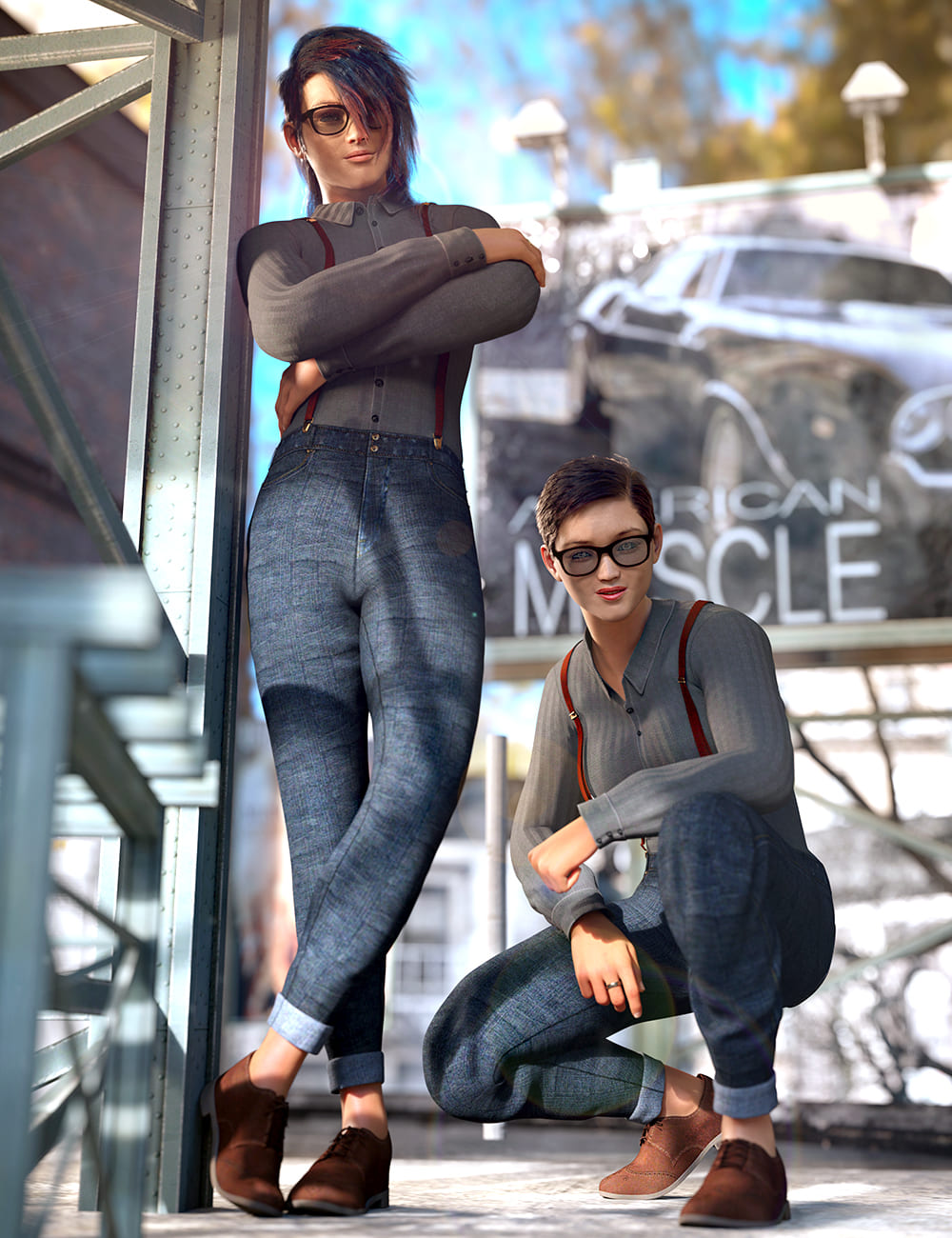 dForce Style Goals Outfit for Genesis 8 and 8.1_DAZ3DDL